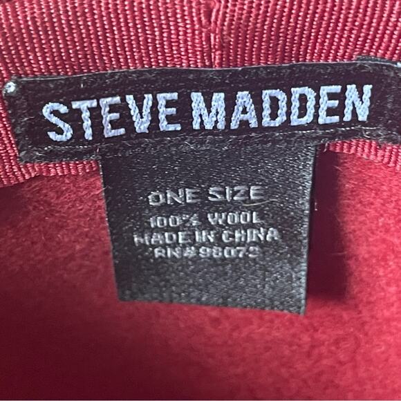 Steve Madden‎ Dark Red Wool Felt Hat NWT - Picture 6 of 8